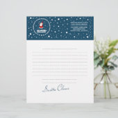 Brief van de kerstman. Custom Gepersonaliseerd Briefhoofd (Staand voorkant)