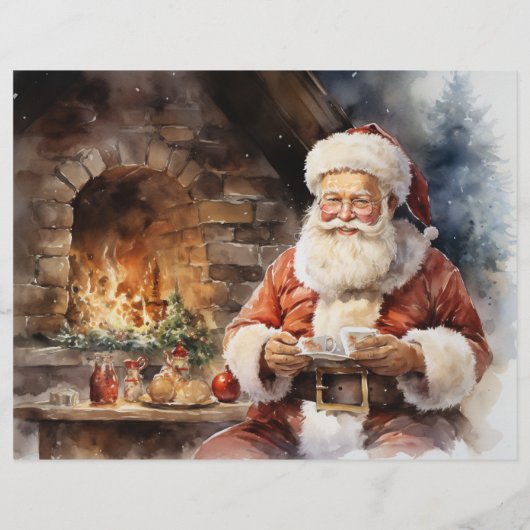 Brief van de Kerstman Elfjes Kousen Guirlande (Achterkant)