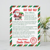 Brief van de Kerstman Feestdagenkaart (Staand voorkant)