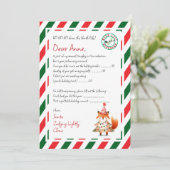 Brief van de Kerstman Goed Gedrag Puntenkaart Kaart (Staand voorkant)