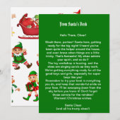 Brief van de kerstman kaart (Voorkant / Achterkant)