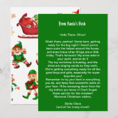 Brief van de kerstman kaart (Voorkant / Achterkant)