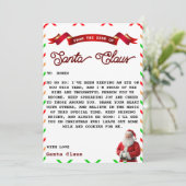 Brief van de Kerstman Kaart (Staand voorkant)