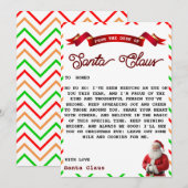 Brief van de Kerstman Kaart (Voorkant / Achterkant)