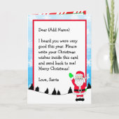Brief van de Kerstman | Kerstwenslijst | Kleurplaa Kaart (Voorkant)