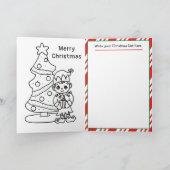 Brief van de Kerstman | Kerstwenslijst | Kleurplaa Kaart (Binnen)