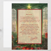  brief van de kerstman met kerstboom (Voorkant / Achterkant)