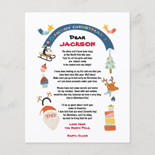 Brief van de Kerstman op de Noordpool (Voorkant)