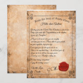 Brief van de Kerstman over de adoptie van een Elf Kaart (Voorkant / Achterkant)