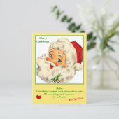 Brief van de kerstman over schattig Briefkaart (Staand voorkant)