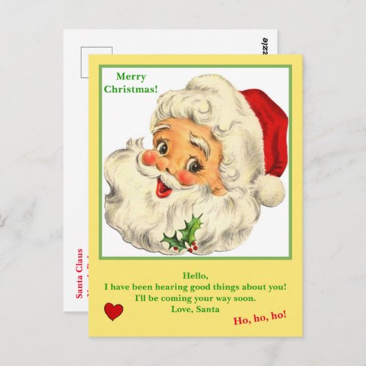 Brief van de kerstman over schattig Briefkaart (Voorkant / Achterkant)