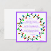 Brief van de Kerstman Paarse thema Papier Blad Feestdagenkaart (Voorkant / Achterkant)