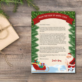 Brief van de Kerstman Traditioneel Persoonlijk Kaart