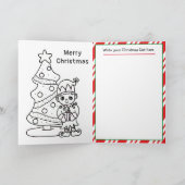 Brief van de Kerstman van kleur | Kleurplaat Kaart (Binnen)