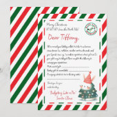 Brief van de kerstman Vertraging van cadeau Kaart (Voorkant / Achterkant)