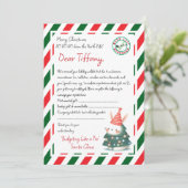 Brief van de kerstman Vertraging van het geschenk Kaart (Staand voorkant)