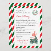 Brief van de kerstman Vertraging van het geschenk Kaart (Voorkant / Achterkant)