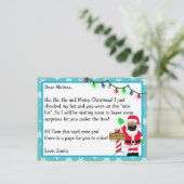 Brief van de Kerstman voor Kinderen + Kleurenpagin Briefkaart (Staand voorkant)