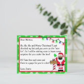 Brief van de Kerstman voor Kinderen + Kleurenpagin Briefkaart (Staand voorkant)