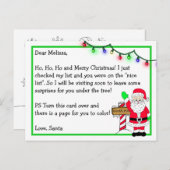 Brief van de Kerstman voor Kinderen + Kleurenpagin Briefkaart (Voorkant / Achterkant)