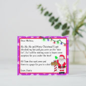 Brief van de Kerstman voor Kinderen + Kleurenpagin Briefkaart (Staand voorkant)