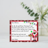 Brief van de Kerstman voor Kinderen + Kleurenpagin Briefkaart (Staand voorkant)