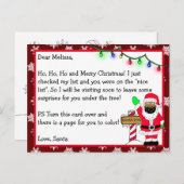 Brief van de Kerstman voor Kinderen + Kleurenpagin Briefkaart (Voorkant / Achterkant)