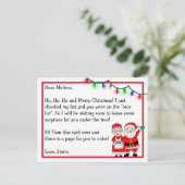 Brief van de Kerstman voor kinderen | Pagina op ac Briefkaart (Staand voorkant)