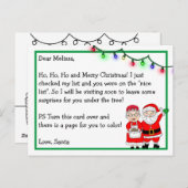 Brief van de Kerstman voor kinderen | Pagina op ac Briefkaart (Voorkant / Achterkant)