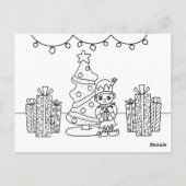 Brief van de Kerstman voor kinderen | Pagina op ac Briefkaart (Achterkant)