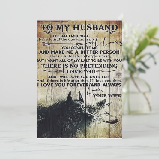 Brief van de klacht aan de echtgenoot | Lovely Gif Feestdagenkaart (Staand voorkant)