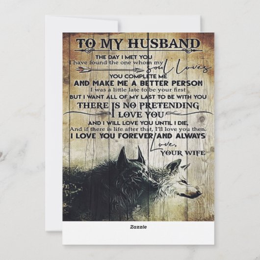 Brief van de klacht aan de echtgenoot | Lovely Gif Feestdagenkaart (Achterkant)