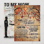 Brief van de klacht aan de echtgenoot | Lovely Hol Feestdagenkaart (Voorkant / Achterkant)