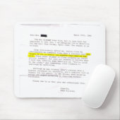 Brief van de leraar: "Accepteer mijn lerarenopleid Muismat (Met muis)