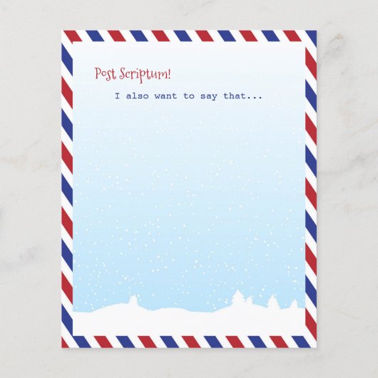 Brief van de Santa Claus aan de kinderen (Achterkant)