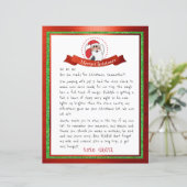 Brief van de Santa Claus van Noordpool (Staand voorkant)