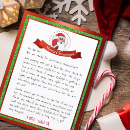 Brief van de Santa Claus van Noordpool