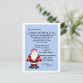 Brief van de Santa Feestdagenkaart (Staand voorkant)