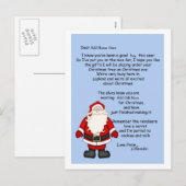 Brief van de Santa Feestdagenkaart (Voorkant / Achterkant)