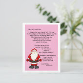 Brief van de Santa Feestdagenkaart (Staand voorkant)