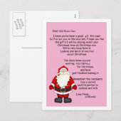 Brief van de Santa Feestdagenkaart (Voorkant / Achterkant)