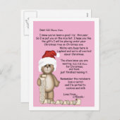 Brief van de Santa Feestdagenkaart (Voorkant / Achterkant)