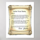 Brief van de Santa Poster (Voorkant)