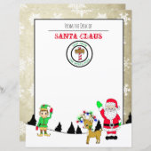 Brief van de Santa van de Noordpool (Voorkant / Achterkant)