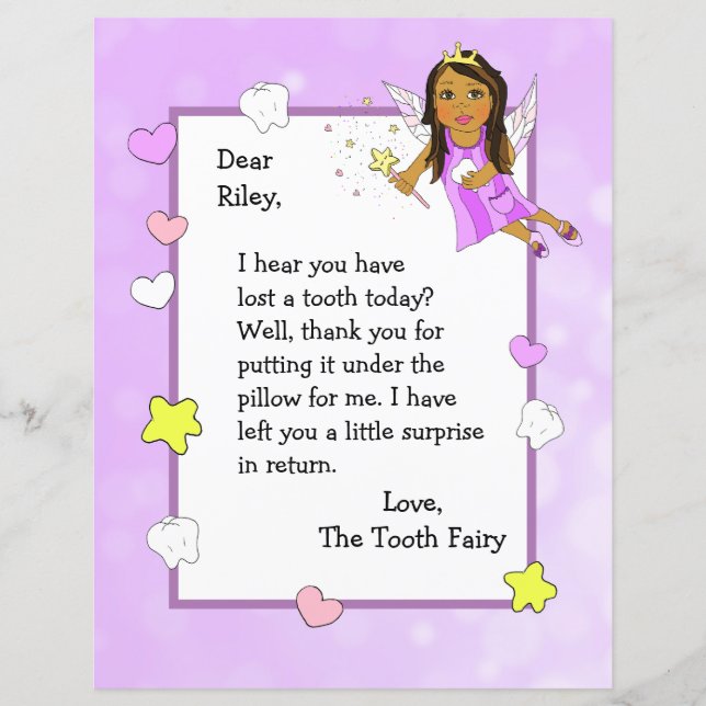 Brief van de Tooth Fairy (Voorkant)