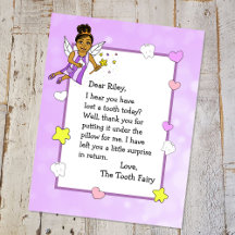 Brief van de Tooth Fairy