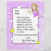 Brief van de Tooth Fairy Flyer (Voorkant)