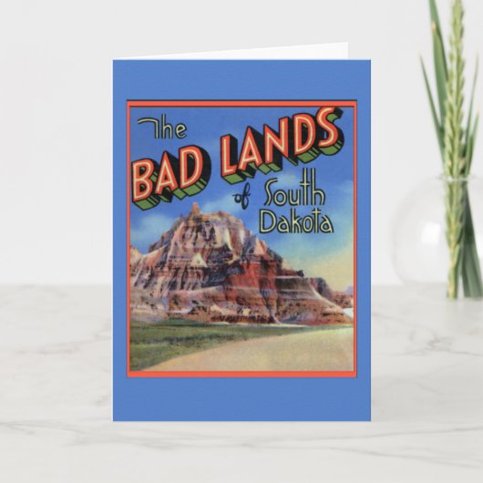 Brief van de van Zuid- badlands Groeten van Dakota Kaart (Voorkant)