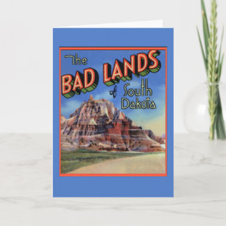 Brief van de van Zuid- badlands Groeten van Dakota Kaart