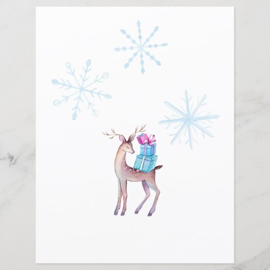 Brief van de Waterverf Snow van Santa Claus (Achterkant)